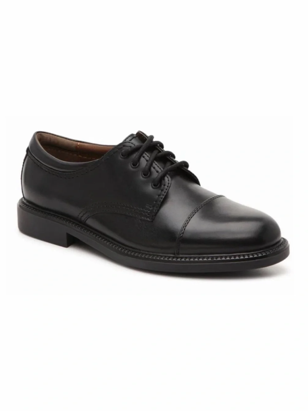 (NIB) DOCKERS • Black Gordon Leather Cap-Toe Oxford Dress Shoes, 10.5 Wide